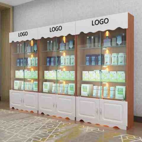 吧台红酒立式柜展k示柜商用收纳灯带玻璃门奖杯柜子店铺柜小型落