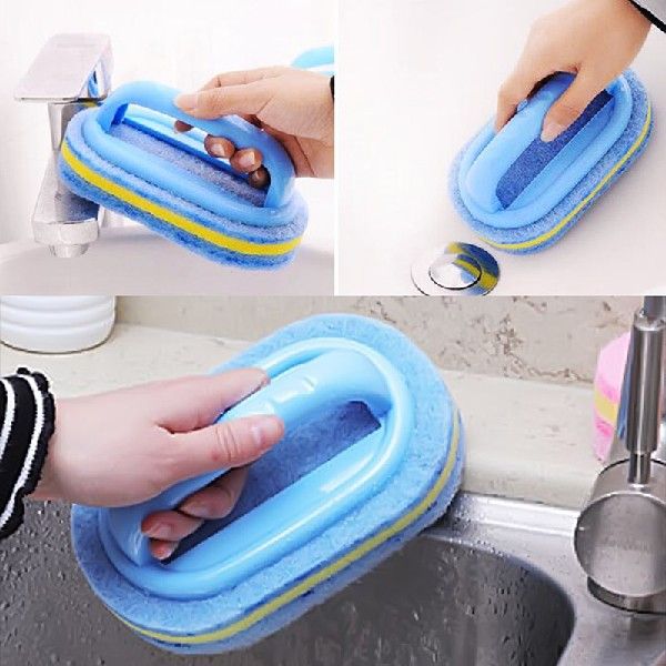 Household Bhtaroom Bhthtub Brush Tile Brusa HandheldY Sponge-封面