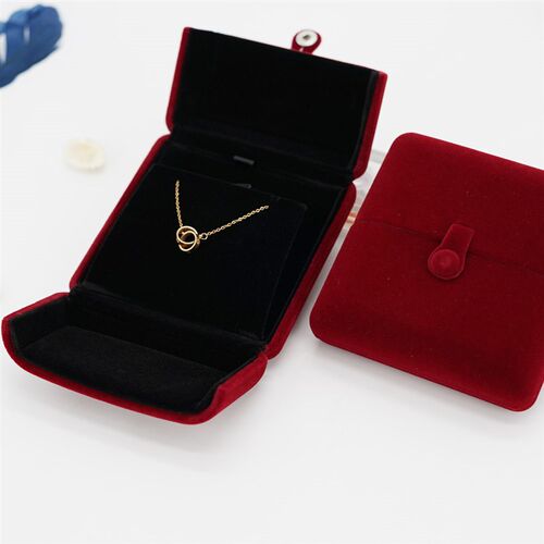 小众高货Double open jewelry box wedding ring box Pearl Neckl