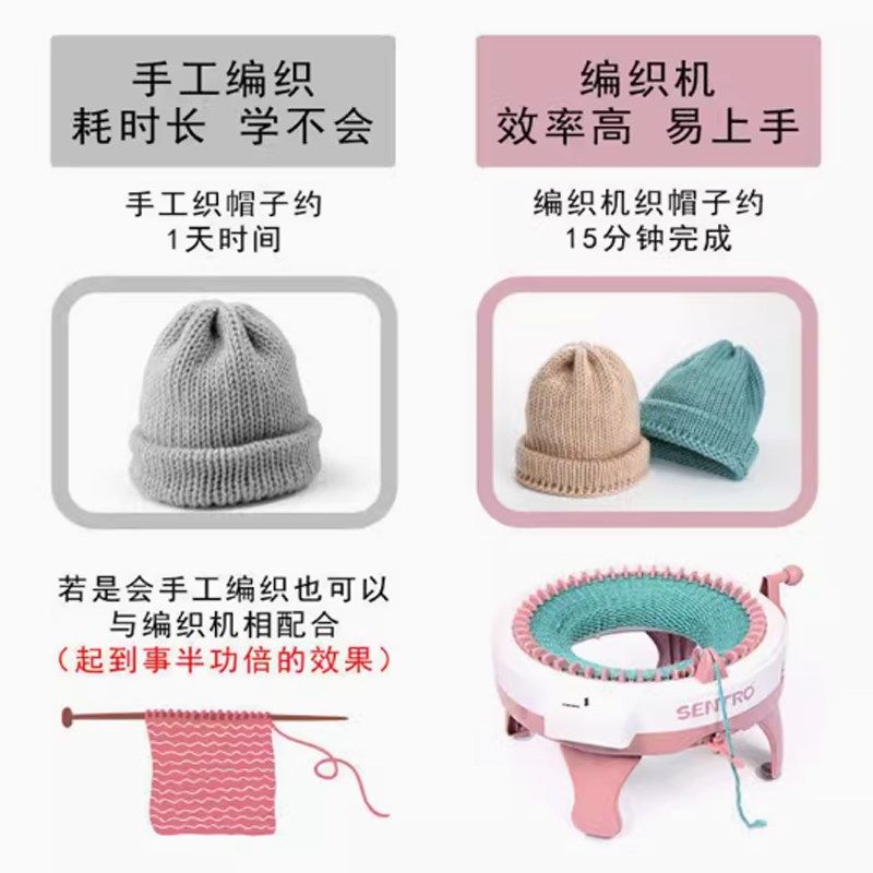 编织机手摇织毛衣帽子p围巾神器儿童幼儿园手工毛线自动织布机玩