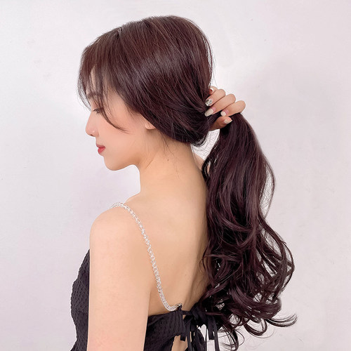 真发发片假发片女长卷发大波浪无痕接发隐形蓬松V型一片式卷发片