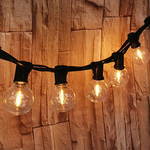 室内户外庭院装饰灯串婚庆t彩灯用品欧规E12底座复古G40玻璃灯泡