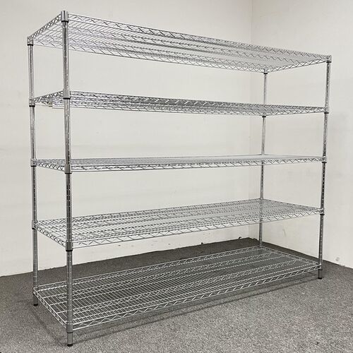 防静电车间库房多层金属镀铬线网货架带轮置物架家U用不锈钢物料
