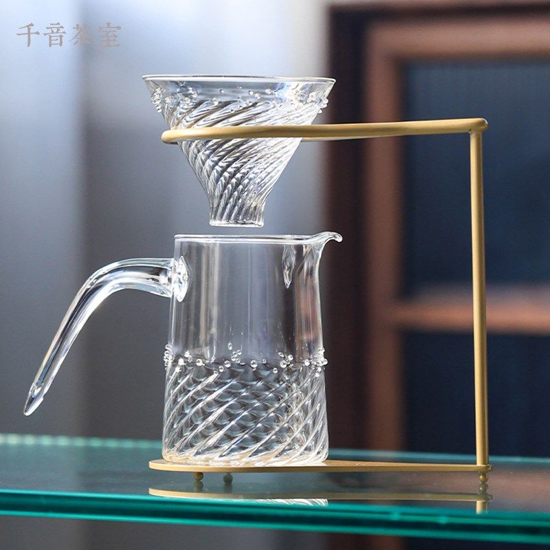 【 十卿  旋滴咖啡套组】水晶手冲咖啡套装玻璃咖啡滤杯手冲壶
