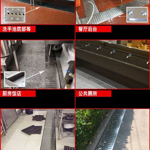 新款304不锈钢地沟盖板厨房排水沟格栅雨水篦子明沟防鼠下水道井