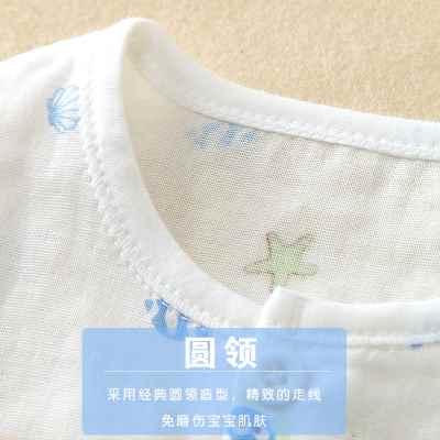 婴儿纱布衣服夏季新生儿超薄内衣套装空调服1O宝宝纯棉家居服睡衣