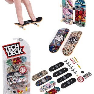 Tech Deck手指滑板翻TEAM可换桥轴承滑轮配件工具4个六个套装