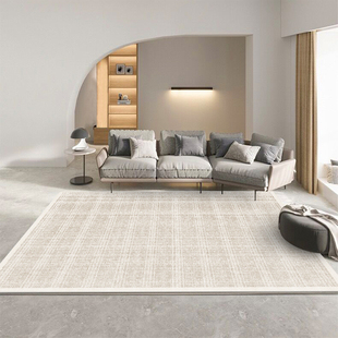 日式地毯客厅卧室家用茶几垫侘寂风原木风奶油系素色极简民宿地毯