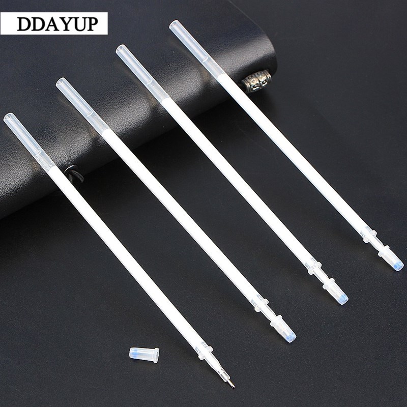 10Pcs 0.8mm White Gold Silver Gel Pen Refill Photo Album Pen
