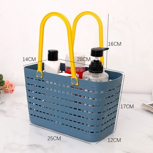 塑料洗澡篮手提编织筐购物篮采摘篮野餐篮沐浴筐浴室收纳买菜新款