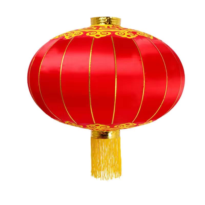 大红灯笼广告定制节日印字铁口绸缎绒g布宫灯户外防水防晒春节挂