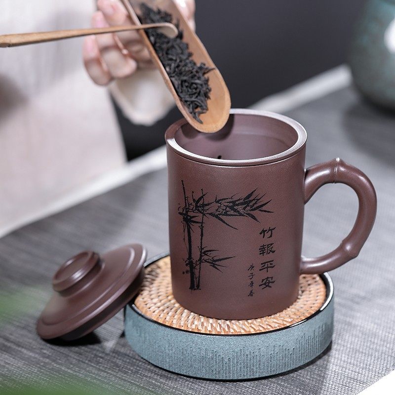 宜兴紫砂杯茶杯个人男女水杯子茶水过滤礼品杯刻字泡茶杯带盖,餐饮具,茶杯,淘宝优惠券,粉丝福利购,淘宝优惠卷