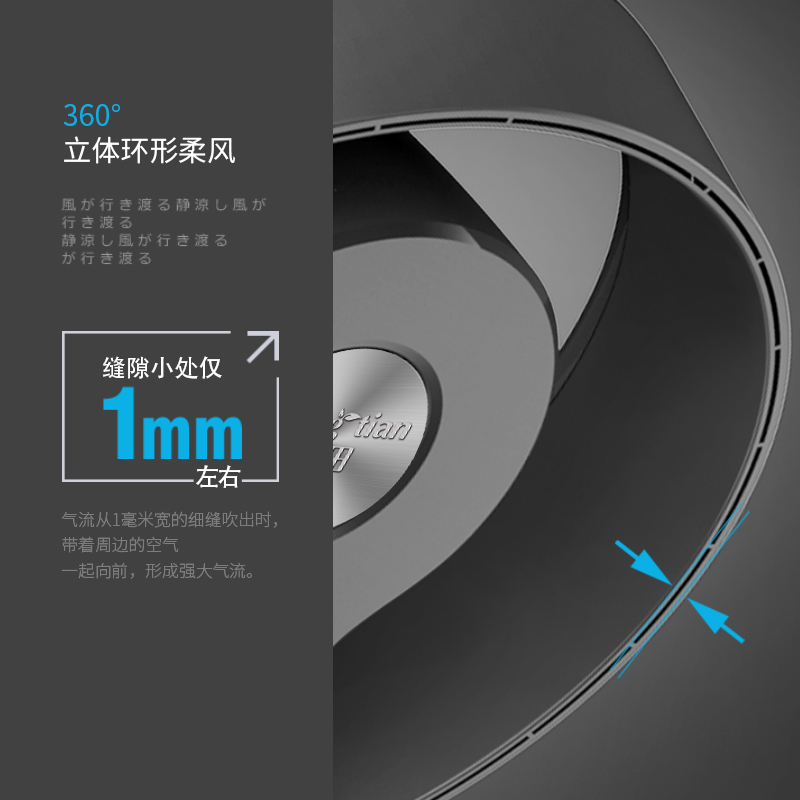 无叶电风扇落地家用壁扇壁挂式静音立式电扇台式摇头塔扇小型遥控