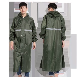 连体雨衣户外旅行徒步登山雨衣男长T身轻便带袖 加厚长款 雨衣