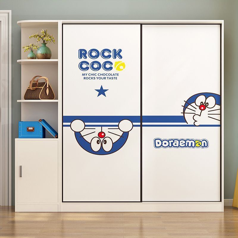 纯实木推拉门衣柜移门滑门柜子现代简约经济型家用卧室大衣橱组装