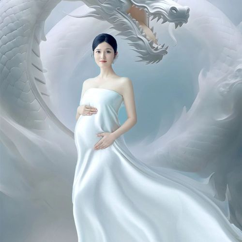 孕妇拍照服装新款影楼摄影写真白色缎面高级感孕妈咪孕妇照在家拍