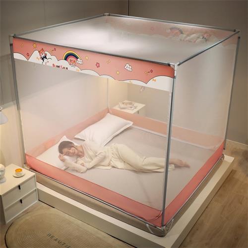 榻榻米床专用蚊帐上下床蚊帐子母床蚊帐一体式S防摔全底坐床式拉