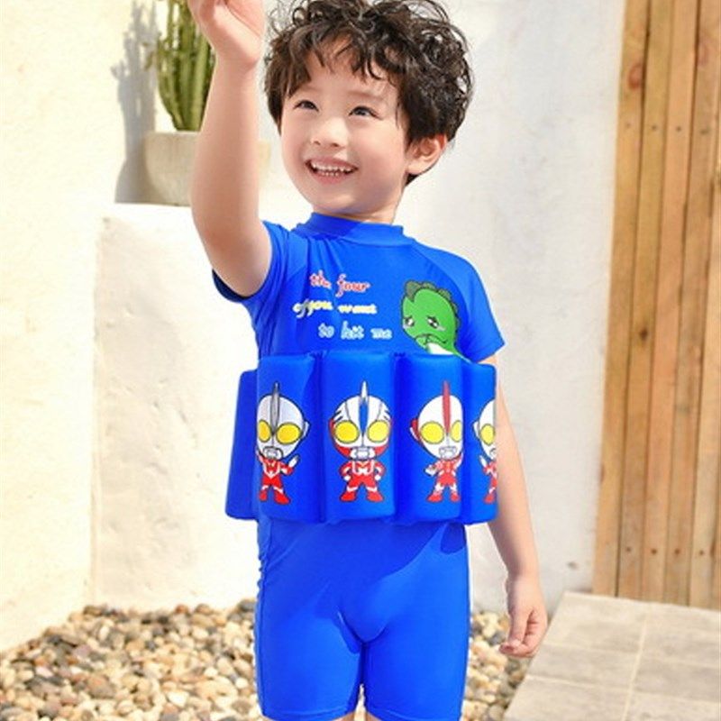 儿童浮力泳衣男女孩温泉婴幼小宝宝漂浮速干泳裤泡沫连体游泳装备