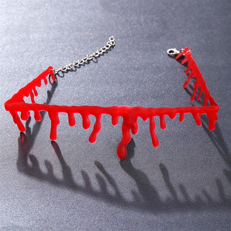 速发Halloween decorative horror vampire Diablo blood Necklac