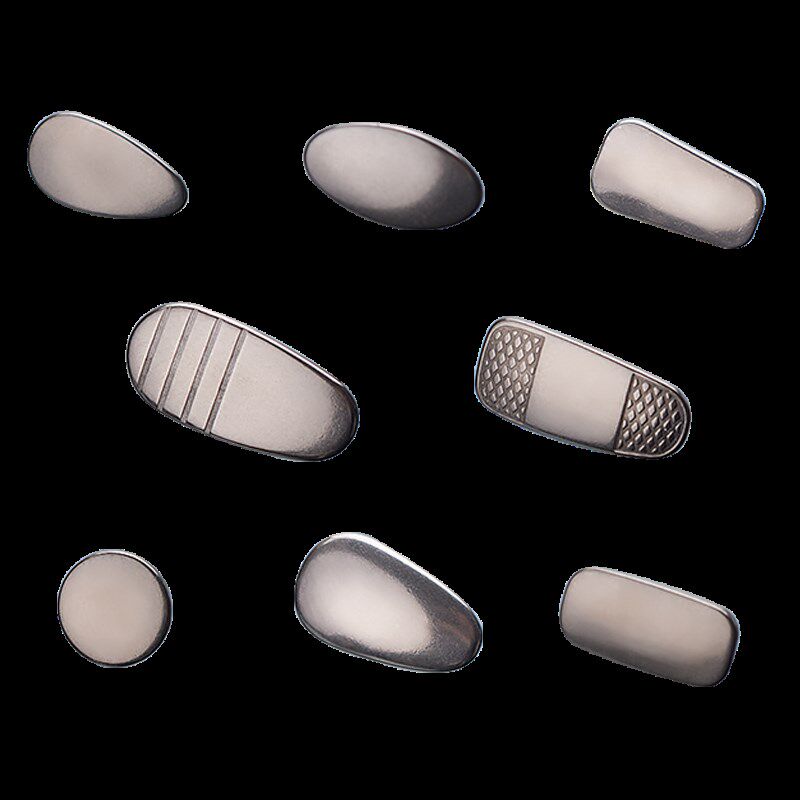 钛鼻托纯钛眼镜眼睛配件垫金属托叶配件送螺丝刀抗菌抗老化超轻钛