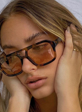 热销Vintage Square Sunglasses Woman Fashion Retro Sun Glasse