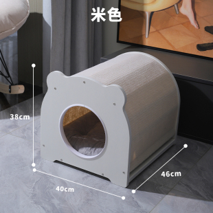 猫房 保暖大型猫咪别墅封闭式 通用猫屋冬季 艾宠仕实木猫窝狗窝四季