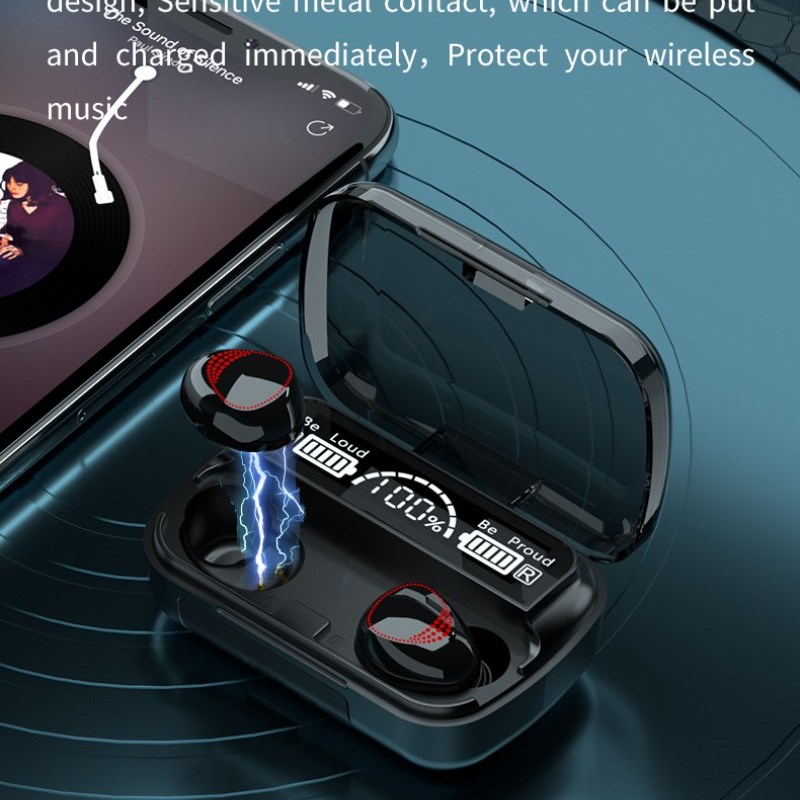 M10A TWS Bluetooth 5.1 Earphones Charging Box Wireless Head