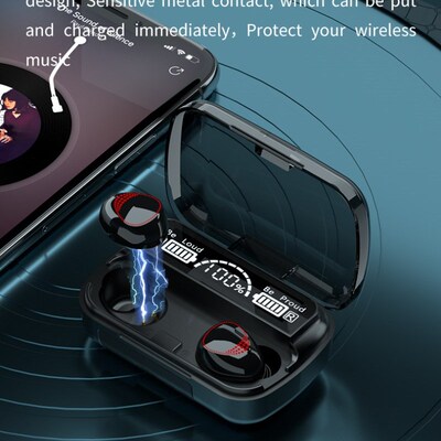 M10A TWS Bluetooth 5.1 Earphones Charging Box Wireless Head