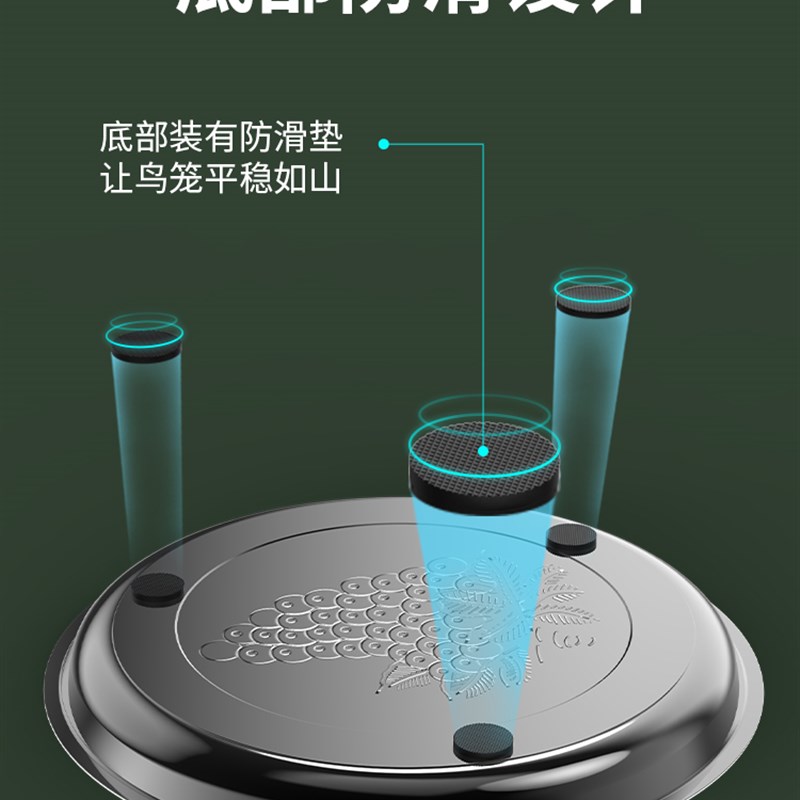 极速鸟笼鹦鹉笼易清洗玄凤鹦鹉专用笼别墅大号八哥鹩哥不锈钢鸟笼-封面