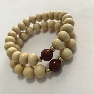 六道木降龙木朱砂隔珠念珠x手串男女天然转运手链文玩饰品