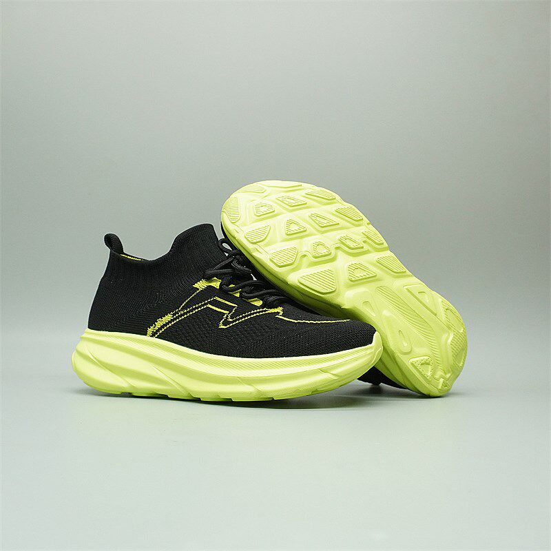 厚底5公分增高男女款情侣百搭时尚弹力网面一脚蹬运动休闲袜子鞋