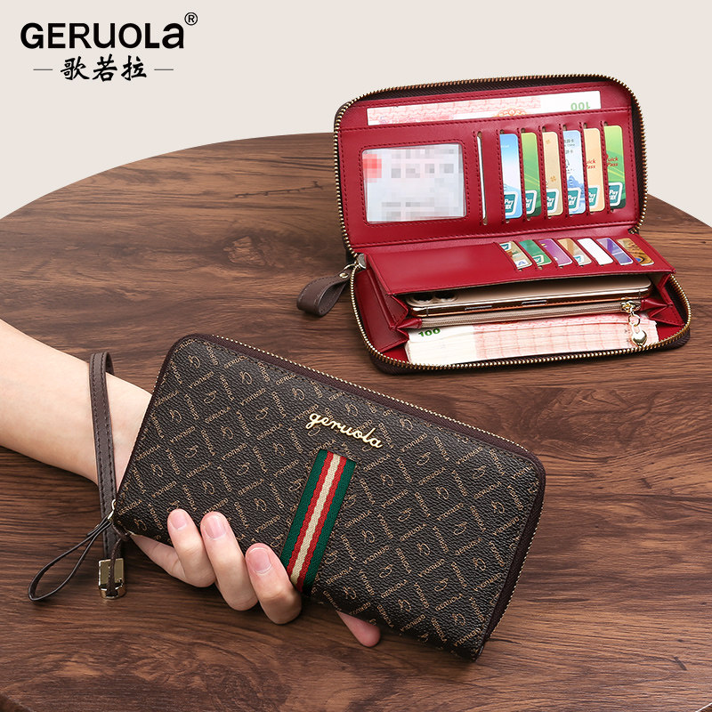 新款女士钱包长款拉链多卡位手机包印花百搭大容量手拿皮夹零钱包,箱包皮具/热销女包/男包,钱包,淘宝优惠券,粉丝福利购,淘宝优惠卷