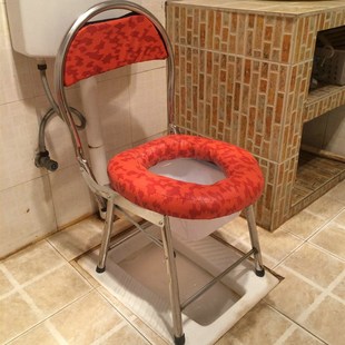 不锈钢坐便器椅子折叠简易 老人孕妇老年人病人坐厕所椅子大便椅