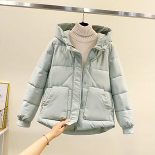 2021羽绒棉服女短款小个子棉袄冬季新款韩版宽松连帽小款棉衣外套