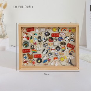 实木徽章相框勋章奖牌收纳盒防氧化胸针首L饰品展示架耳环项链挂
