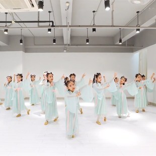 儿童汉服演出服小道童小酒馆胭脂妆国风襦裙古典舞蹈连衣裙超仙