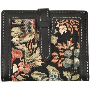 折叠帆布小钱包女短款2023新款韩版简约薄款多卡位抽带手拿零钱夹