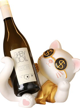 招财猫红酒架摆件酒柜轻奢高档装饰品餐柜酒托家居客厅摆设礼品