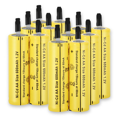 2.4V600mAh镍镉AA可充B电电池带点片焊脚焊片接口5号电池