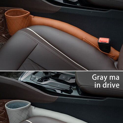 Leather Car Seat Gap Filler Pockets Multifuntion Auto Seats