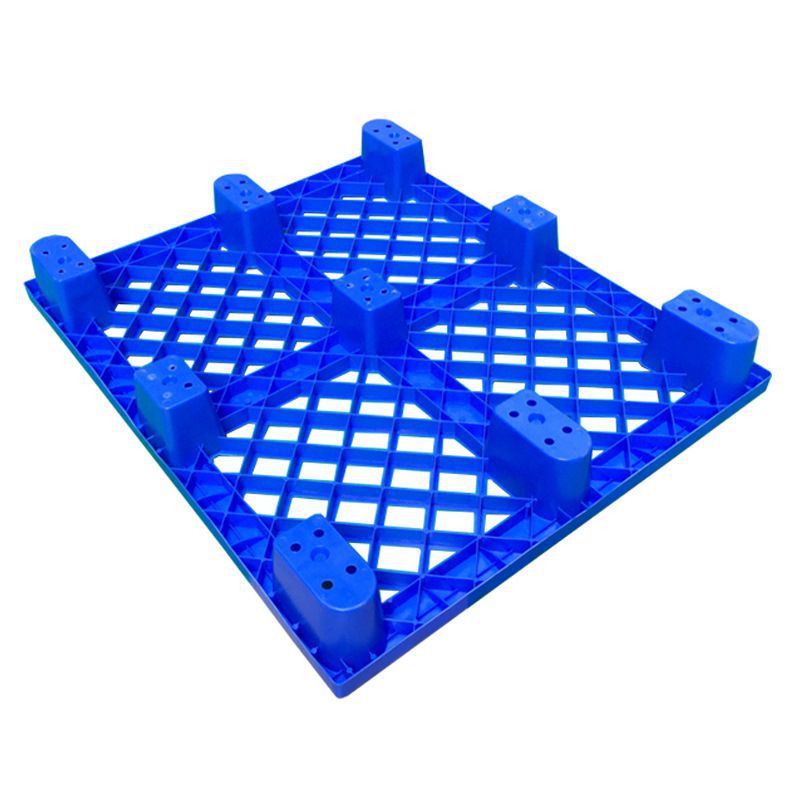 网格九脚a塑料卡板叉车托盘仓库周转防潮板地台板加厚塑料托盘