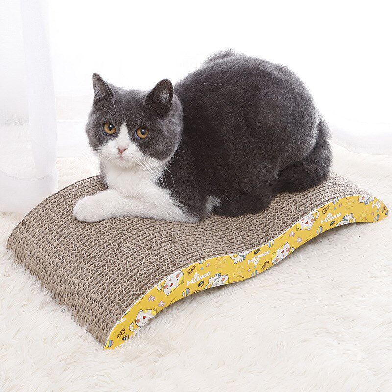 M型瓦楞纸猫爪板猫薄荷猫抓板剑麻垫逗猫用品磨爪磨牙啃咬玩具