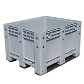 780mmL堆高机托盘箱车间周转箱废 1000 万尊封闭式 卡板箱灰色1200