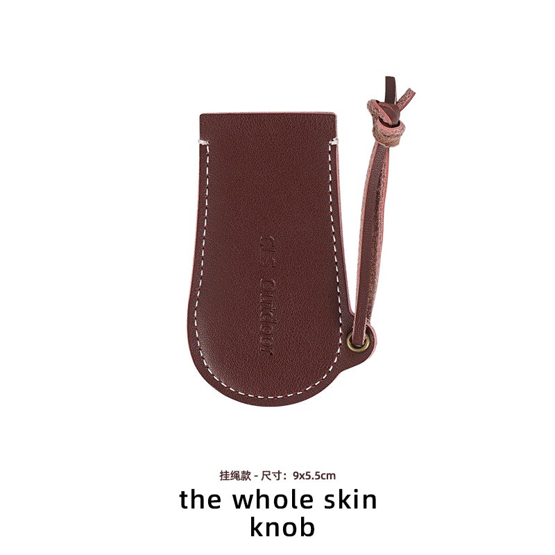 户外野营锅柄皮套煎锅折叠碗高温隔热H防烫牛皮把手套手柄保护套