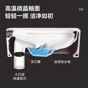 马桶改蹲坑免砌台蹲便器带存水弯家用免挖坑蹲便器陶瓷台式蹲坑池