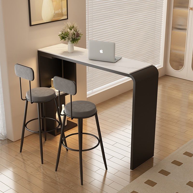 吧台桌家用简约岩板高脚桌长条桌客厅沙发阳台隔断迷你休闲小吧台,住宅家具,岩板餐桌,淘宝优惠券,粉丝福利购,淘宝优惠卷