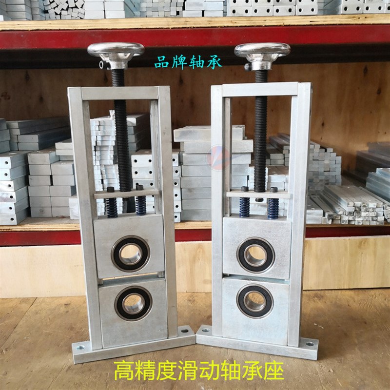 滑块轴承座滚筒调节支架滑动辊轮6205方块立式精密深沟球立板6304