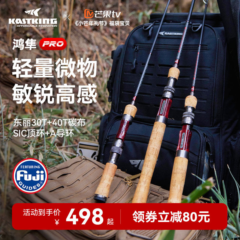 卡斯丁24款鸿隼Pro路亚竿微物马口杆ul超软枪直柄多节便携弹射竿,户外/登山/野营/旅行用品,路亚竿,淘宝优惠券,粉丝福利购,淘宝优惠卷