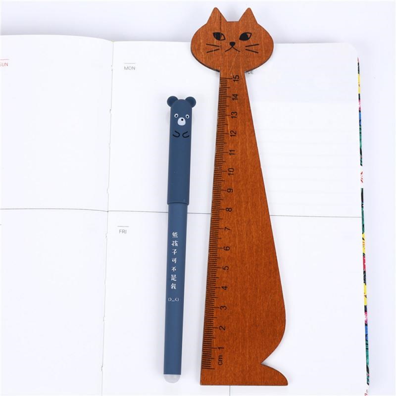 4Pcs/set Cute Animals 0.35mm Erasable Pen Blue Gel Ink Pens