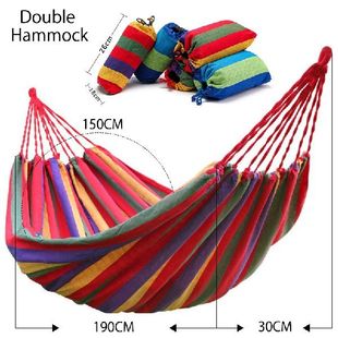 Canvas Outdoo Hammock Wide Thick Double Portable 新品